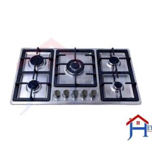 اجاق گاز رومیزی 5 شعله استیل جنرال طرح بوش 90x50
