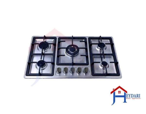 اجاق گاز رومیزی 5 شعله استیل جنرال طرح بوش 90x50