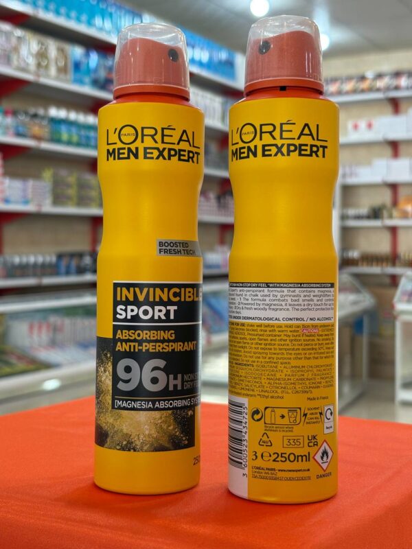 اسپری ضد تعریق مردانه لورآل Invincible Sport - 96 ساعت محافظت