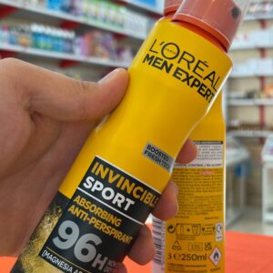 اسپری ضد تعریق مردانه لورآل Invincible Sport - 96 ساعت محافظت