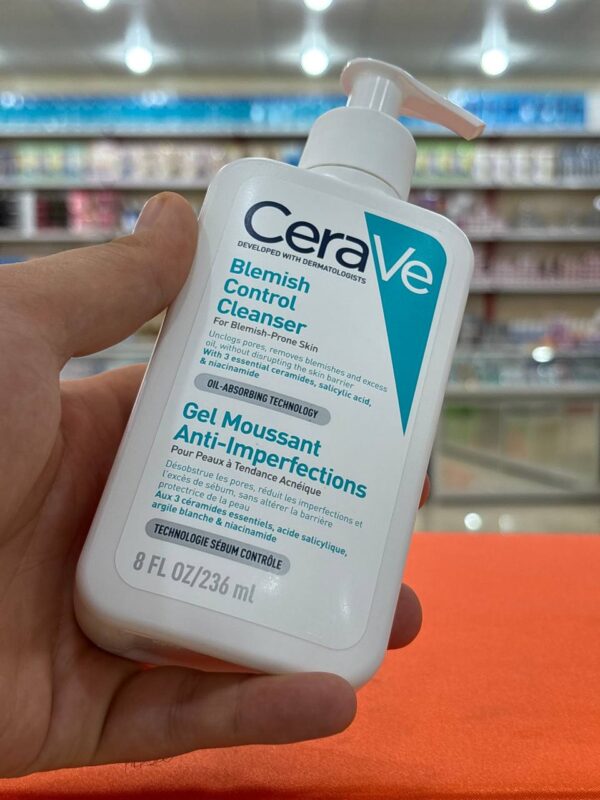 ژل شستشو ضد لک و ضد جوش سراوی بلمیش کنترل CeraVe حجم 236 میل