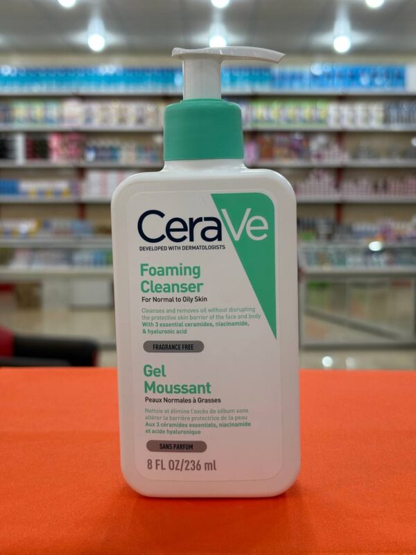 شوینده فومینگ سراوی پوست نرمال تا چرب CeraVe حجم 236 میل اصل فرانسه
