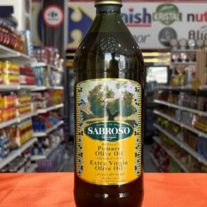 روغن زیتون سابروسو 1 لیتری شیشه پومیس اسپانیایی