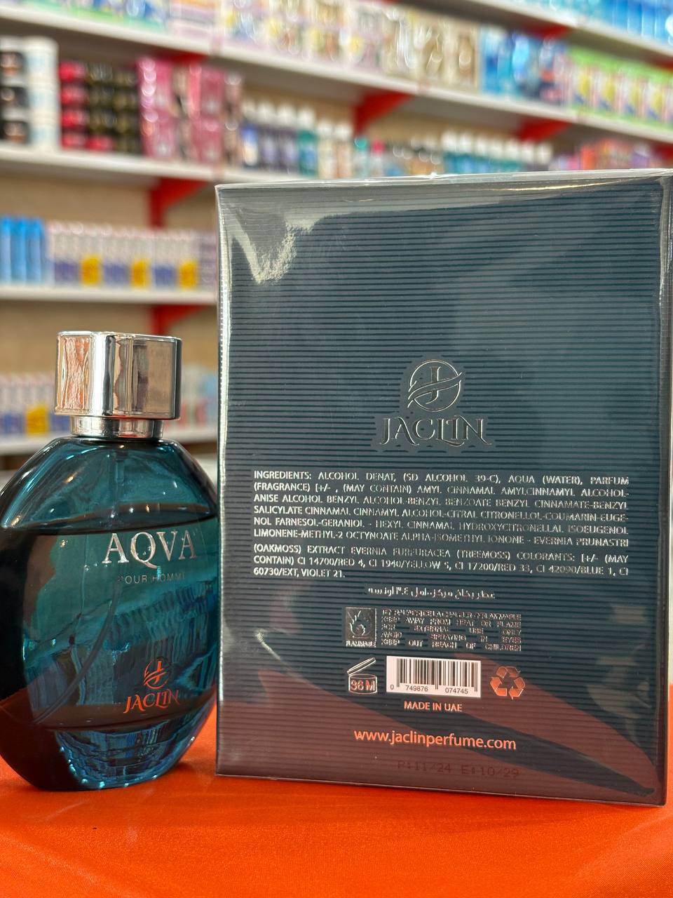 ادکلن AQVA برند ژاکلین آکوا حجم 100 میلی لیتر مردانه