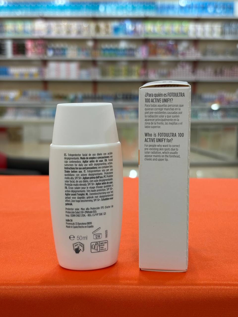 ضد آفتاب ایزدین FotoUltra 100 Active Unify SPF50 ضد لک 50 میل اصل