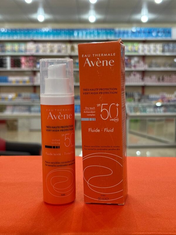 کرم ضد آفتاب اون Avene SPF50+ فلوئید Dry Touch مات کننده پوست چرب 50 میل