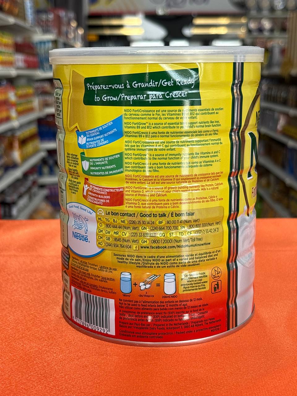 شیر خشک نیدو فورتی کروسانس 900 گرم نستله متوسط بزرگسال