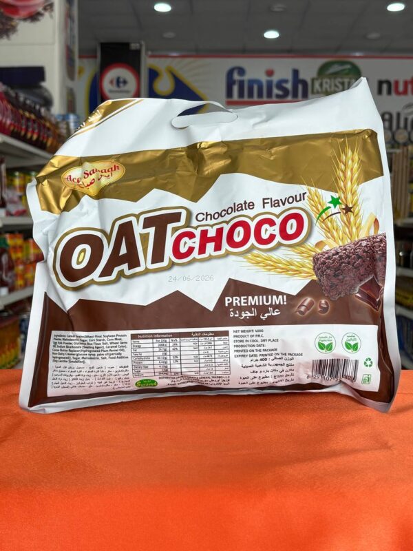 شکلات غلات کامل OAT choco رژیمی 400 گرم سرشار از فیبر
