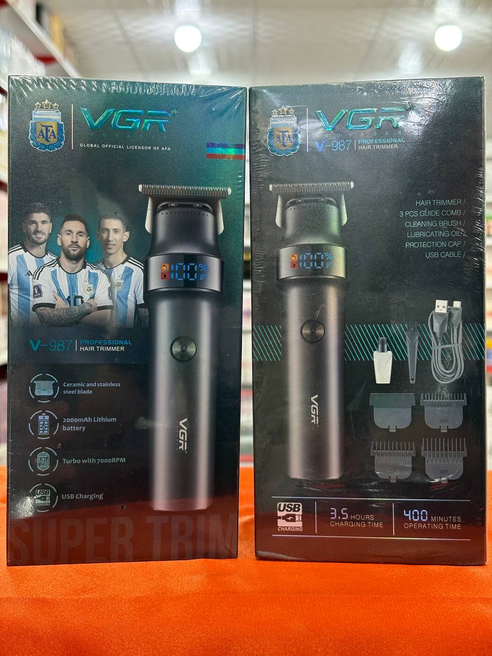 ماشین اصلاح وی جی آر مدل V987 با تیغه سرامیک و ضد آب