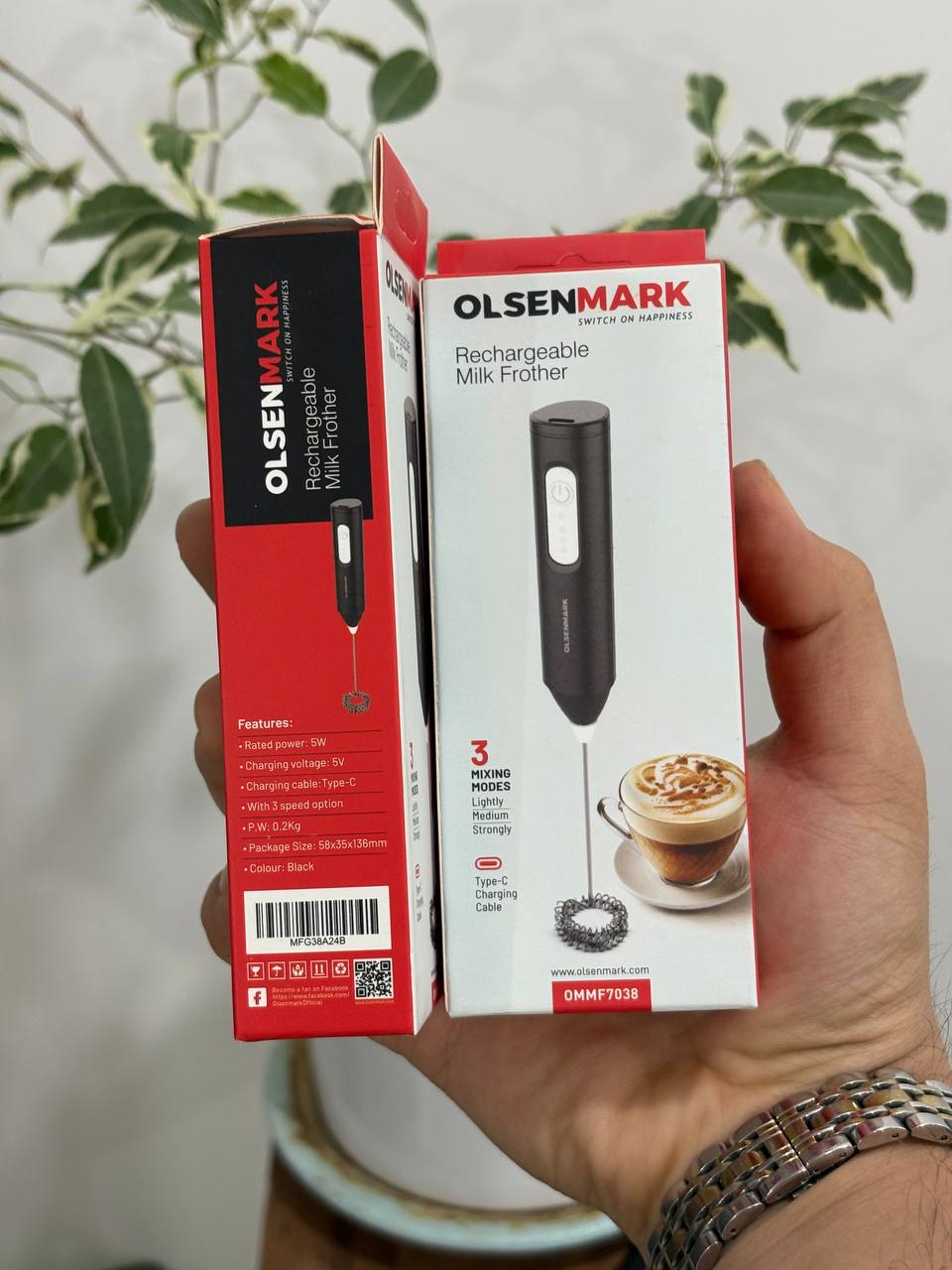 همزن و فوم ساز قهوه سه سرعته شارژی OLSEN MARK مدل OMMF7038