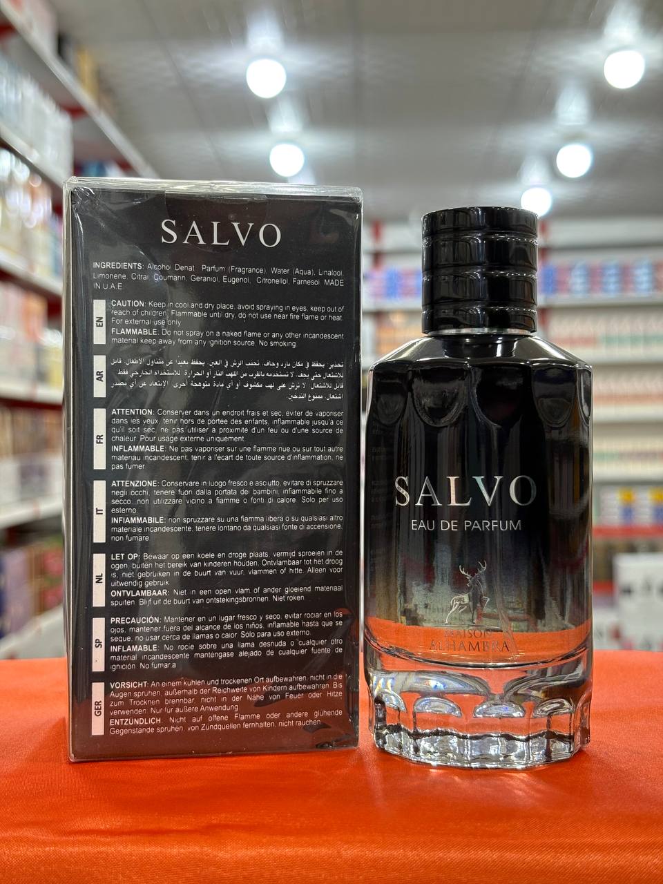ادکلن مردانه الحمبرا ساواج اینتنس مدل Salvo Intense حجم 100 میلی لیتر