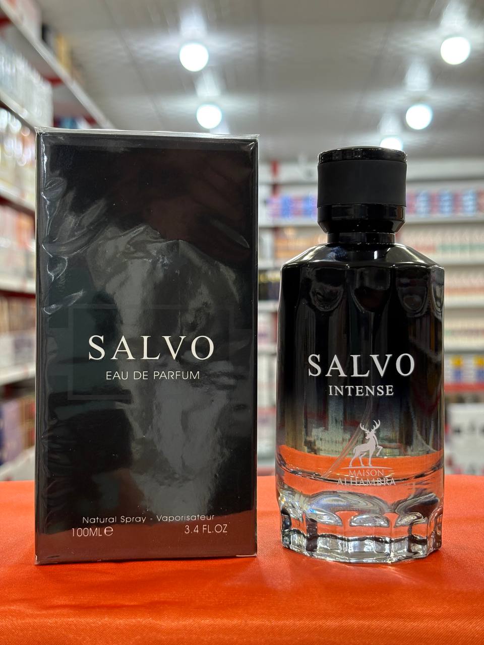 ادکلن مردانه الحمبرا ساواج اینتنس مدل Salvo Intense حجم 100 میلی لیتر