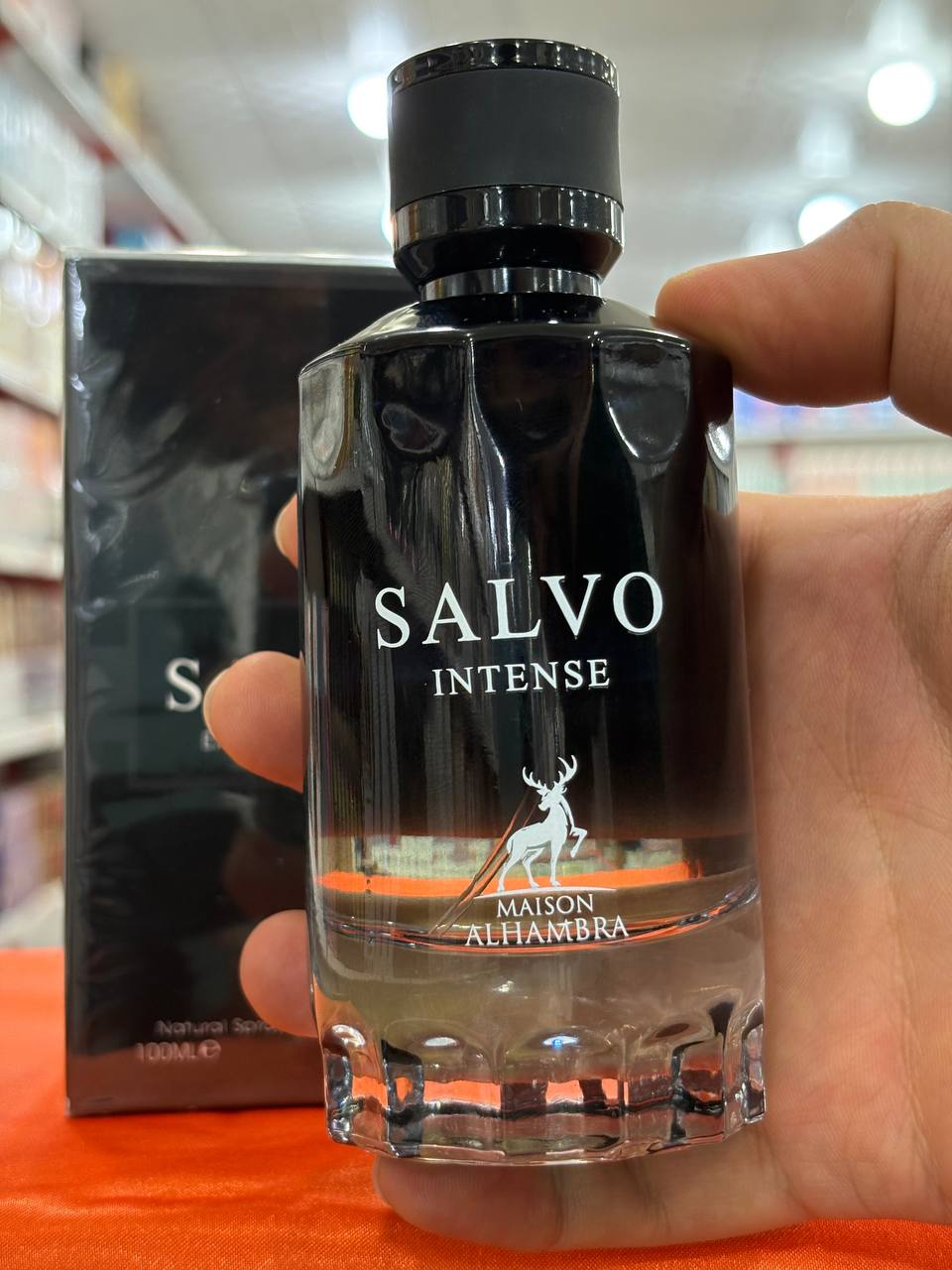 ادکلن مردانه الحمبرا ساواج اینتنس مدل Salvo Intense حجم 100 میلی لیتر