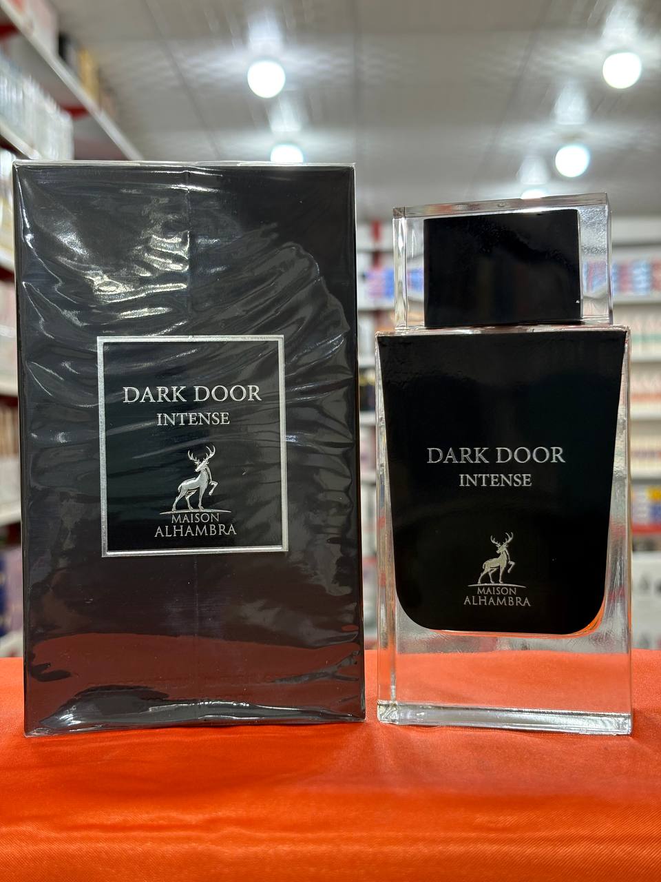 عطر ادوپرفیوم مردانه الحمبرا مدل دارک دور اینتنس رایحه شیرین حجم 100 میلی لیتر