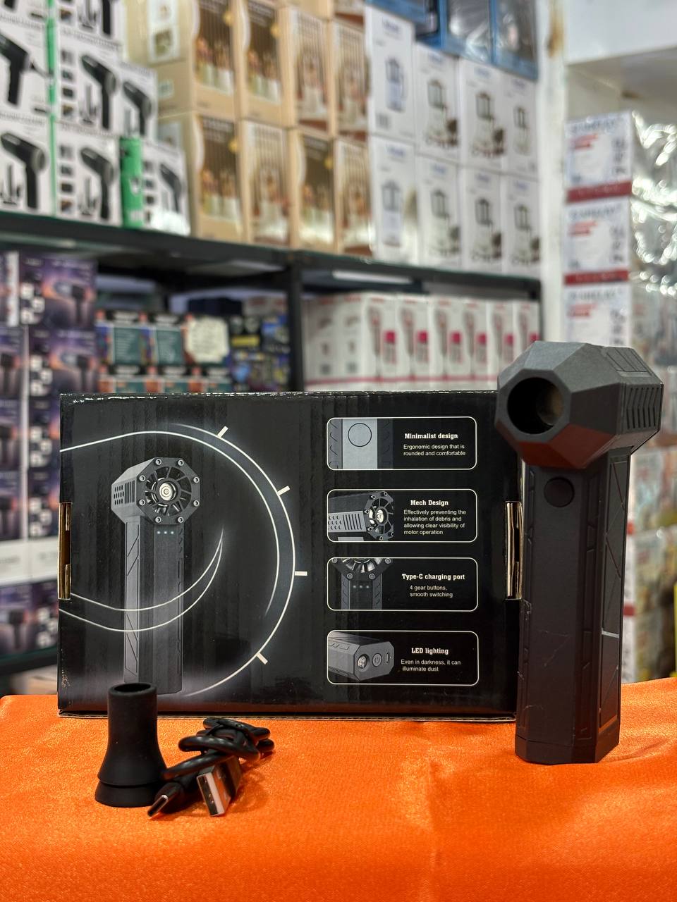 مینی جت فن شارژی چراغ دار قدرتمند