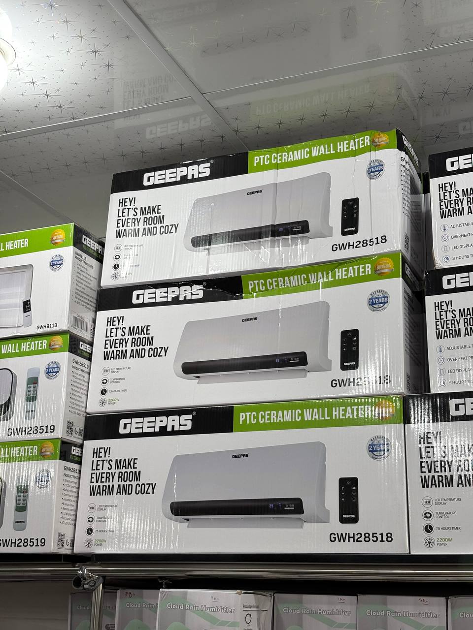 بخاری برقی دیواری جی پاس مدل GWH28518 با ریموت و قفل ایمنی