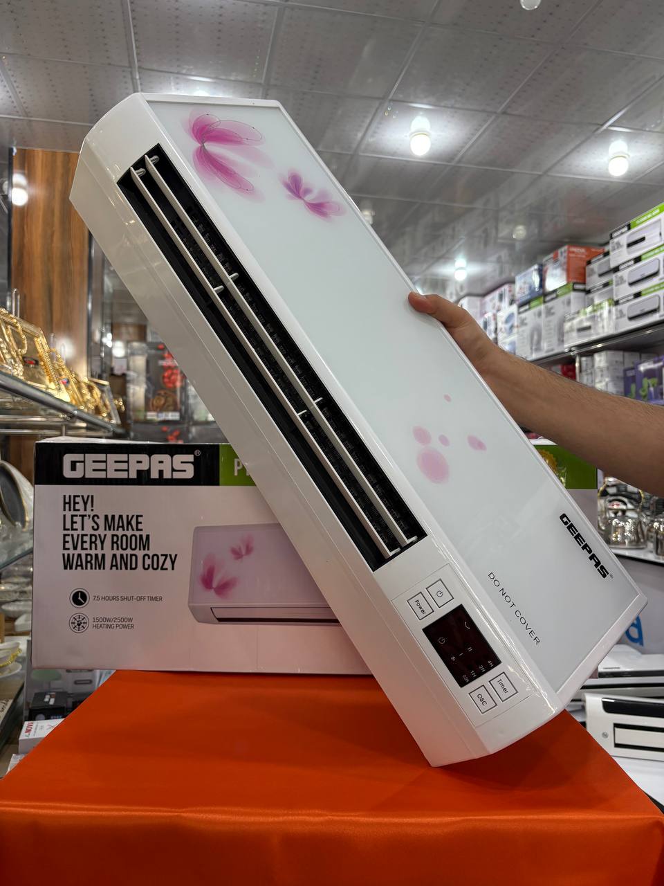 بخاری برقی دیواری جی پاس مدل GWH9242 با فن و ریموت کنترل