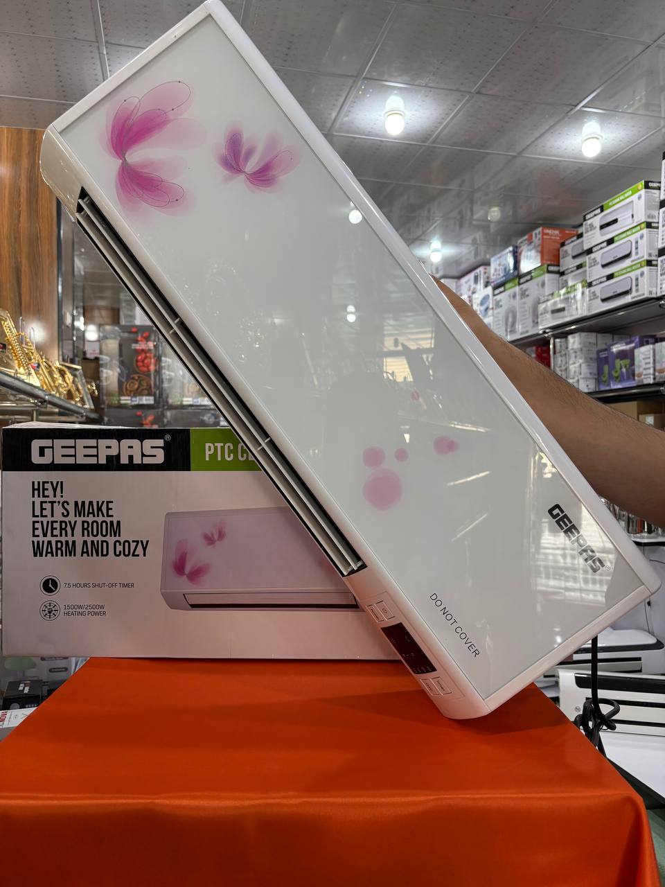 بخاری برقی دیواری جی پاس مدل GWH9242 با فن و ریموت کنترل