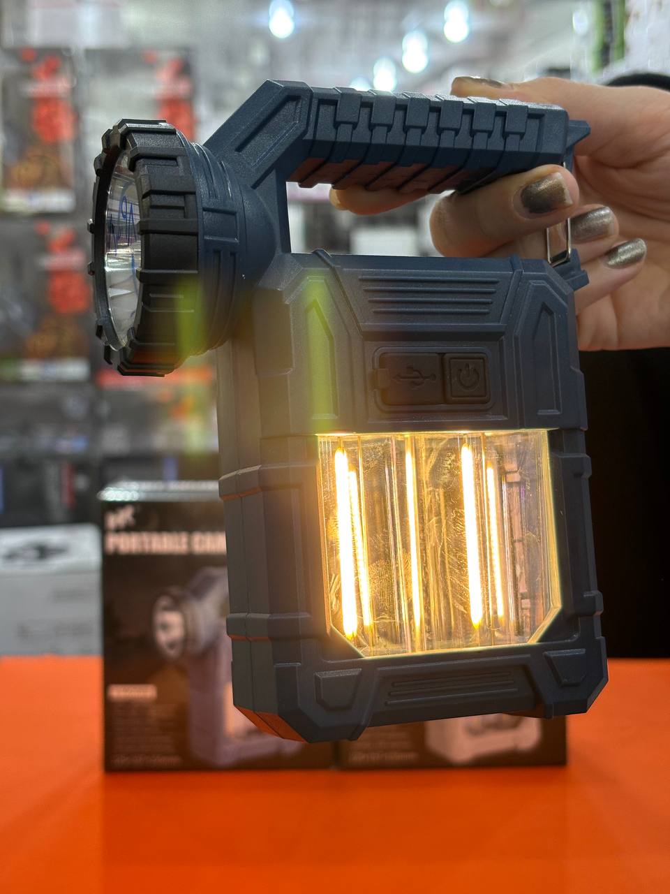 چراغ شارژی چندکاره 6 حالته مدل HK-8098