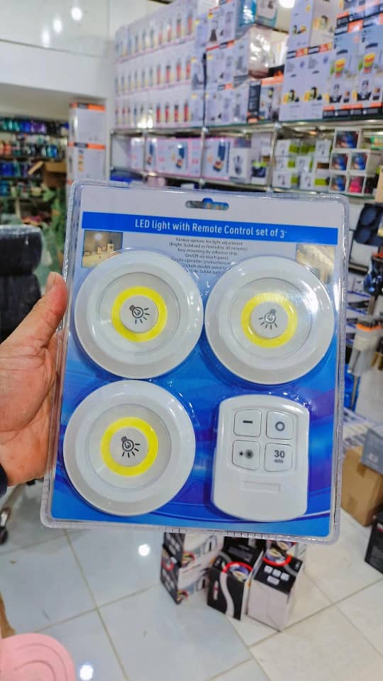 ست ۳ تایی چراغ LED زیرکابینتی ریموتدار باتریخور – LED Light with Remote Control Set of 3
