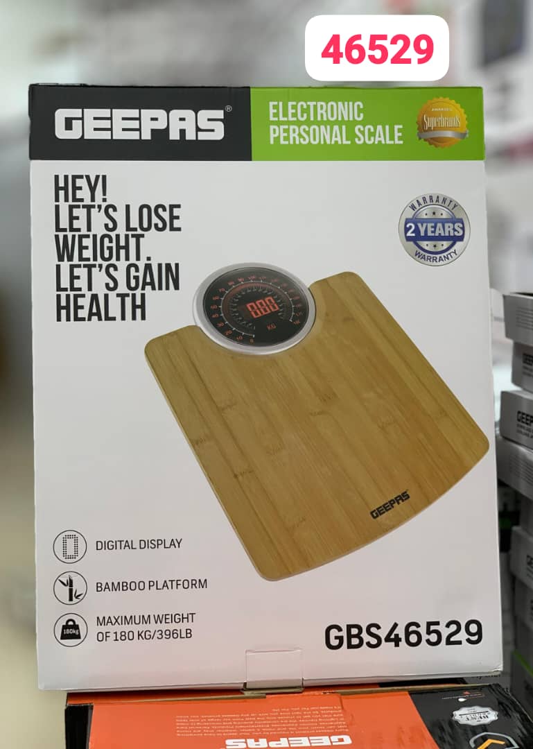 ترازوی دیجیتال شخصی بامبو جیپاس GBS 46529 – Geepas GBS46529 Bamboo Personal Scale