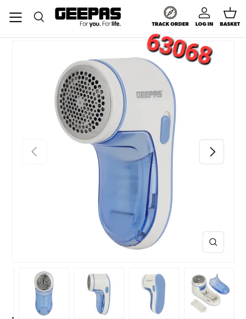 پرزگیر لباس برقی جیپاس GLR 63068 – Geepas GLR63068UK-BL Lint Remover