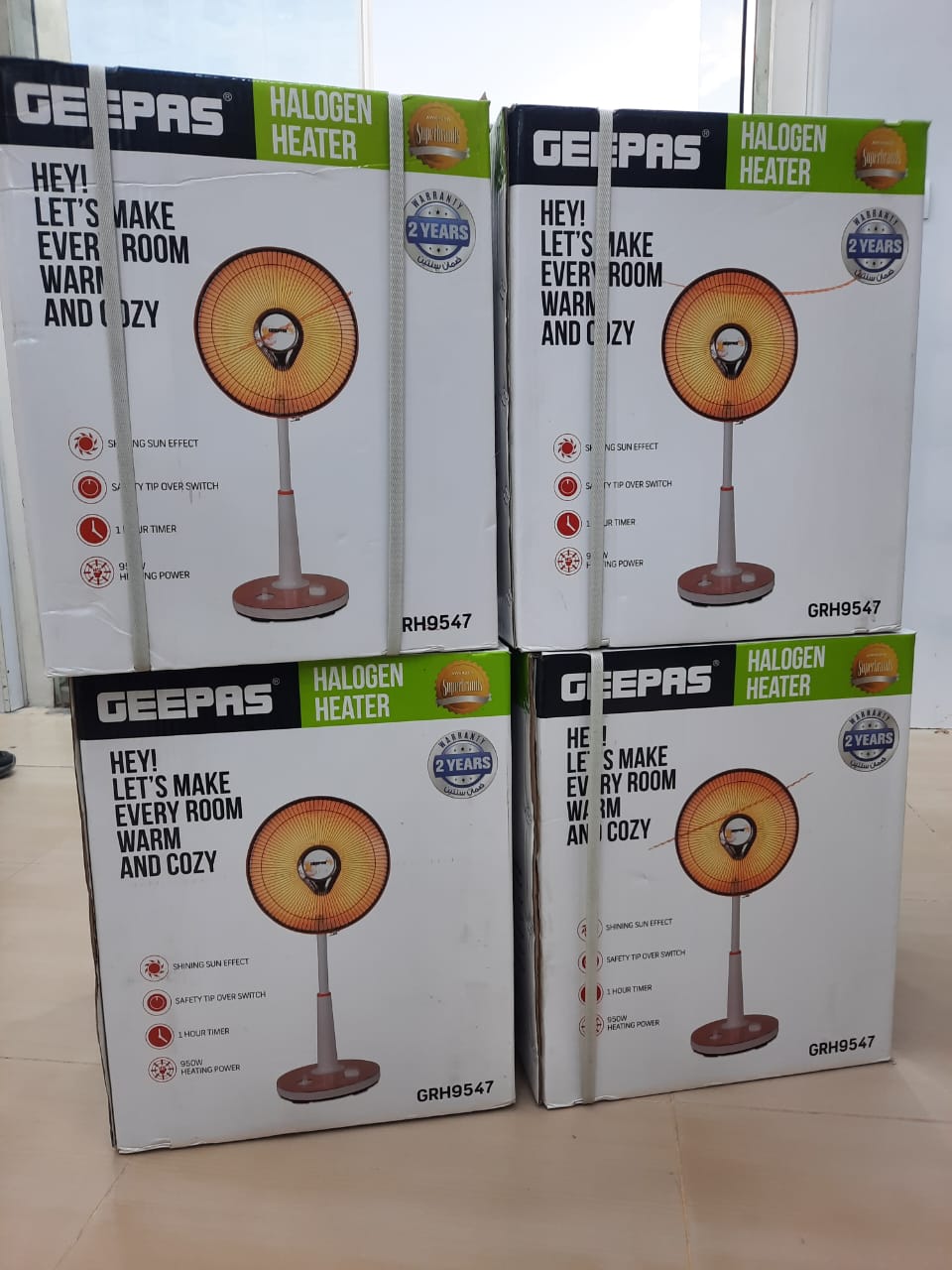 بخاری هالوژنی ایستاده جیپاس GRH 9547 – Geepas GRH9547 Halogen Stand Heater