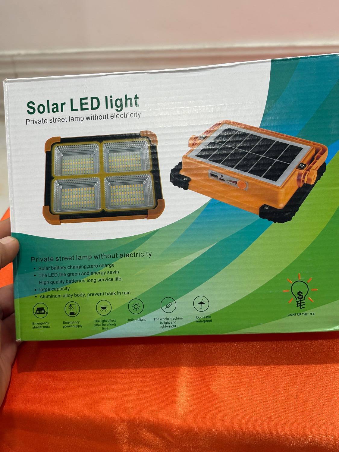 پروژکتور لامپ شارژی با پنل خورشیدی 4 خانه – 4 Cell Solar LED Light