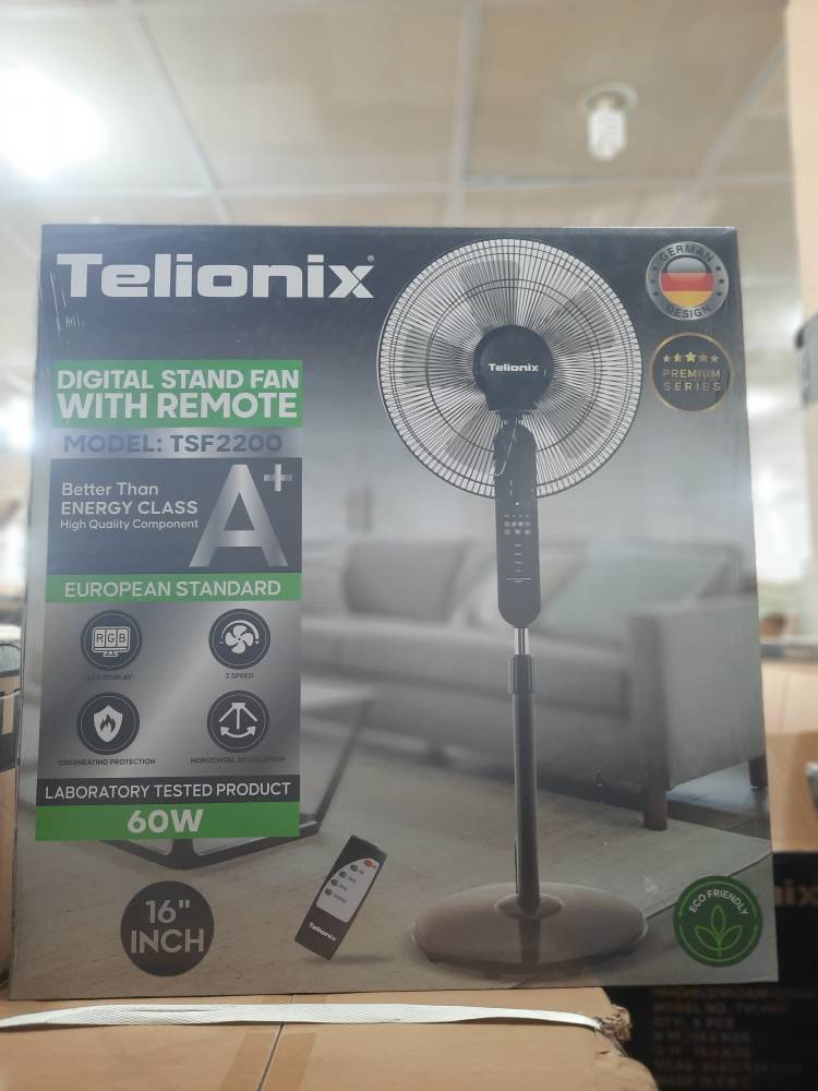 پنکه ایستاده دیجیتال ریموت دار تلیونیکس مدل TSF 2200 – Telionix TSF2200 Digital Stand Fan With Remote