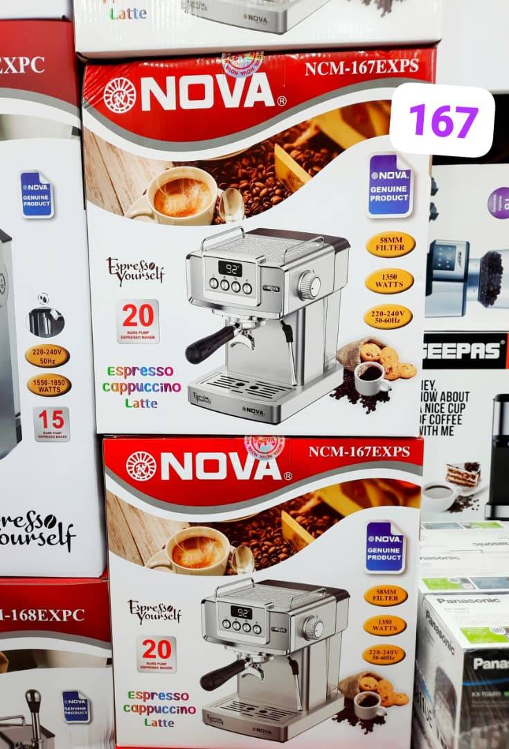 اسپرسوساز نیمه حرفه ای نوا مدل NCM 167 EXPS – Nova NCM-167EXPS Semi-Professional Espresso Maker