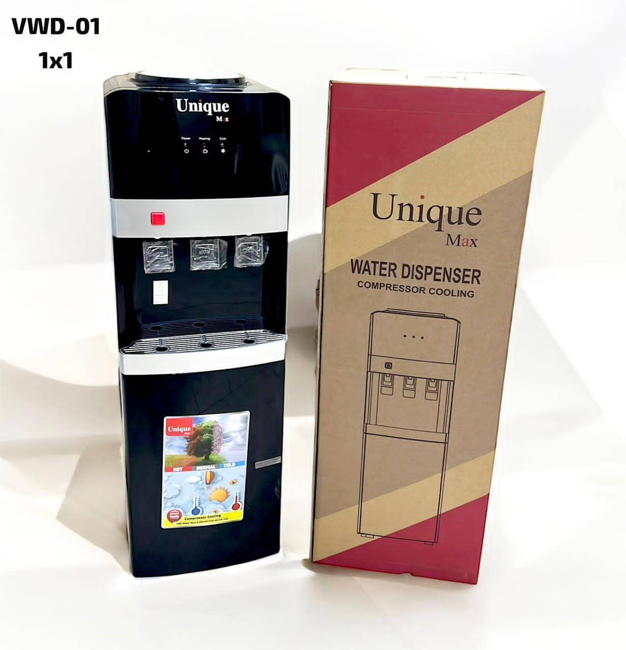 آبسردکن ایستاده یونیک مکس مدل VWD 01 – Unique Max Standing Water Dispenser VWD-01