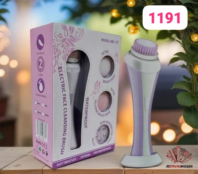 فیس براش و ماساژور چندکاره 1191 مدل GBL T3T 1191 – Electric Face Cleansing Brush GBL T3T