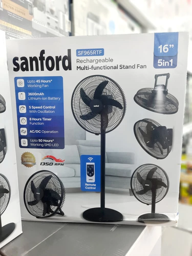 پنکه 5 حالته شارژی سانفورد 16 اینچ – Sanford SF 965 RTF Rechargeable Fan